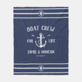 ライフライフライフファイル用ボートク航海のルーモダンプ フリースブランケット (正面)