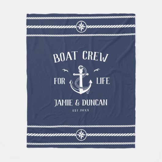 ライフライフライフファイル用ボートク航海のルーモダンプ フリースブランケット (正面)