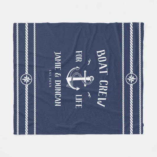 ライフライフライフファイル用ボートク航海のルーモダンプ フリースブランケット (正面(横))