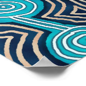 ライフラインアボリジナルスタイル抽象芸術パターン ポスター (角)