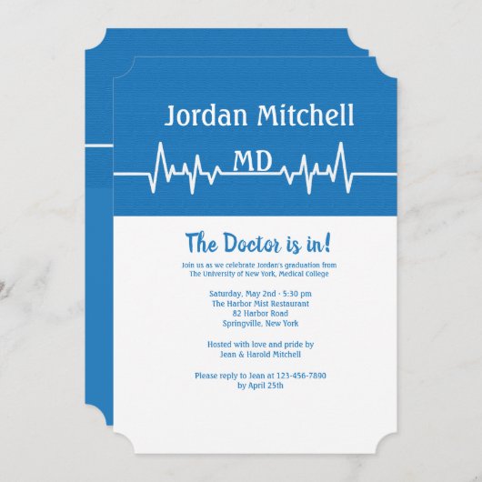 ライフラインメディカル卒業招待状 招待状 (正面/裏面)