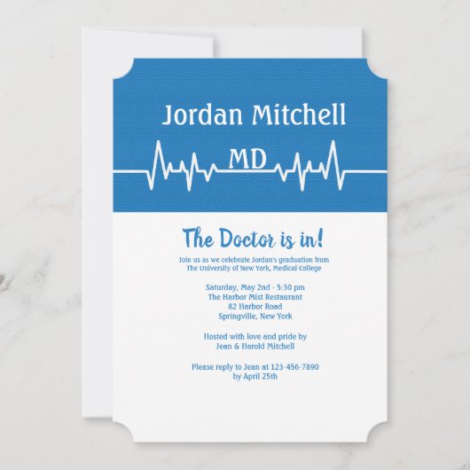 ライフライン メディカル 卒業招待状 招待状 (正面)