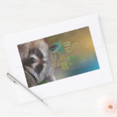 ライフラクーンのカップを満たすやる気を起こさせる引用文 長方形シール (封筒)