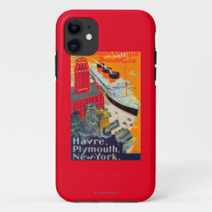 ライフランスのントラベルポスター, NY州プリマスへ iPhone 11 ケース