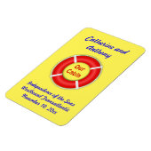 ライフリングや輪カスタムイエローステートルームドアマーカー マグネット (左側)