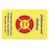 ライフリングや輪カスタムイエローステートルームドアマーカー マグネット (横)