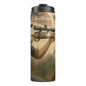 ライフルと鹿を持つ女性ハンター タンブラー (正面)