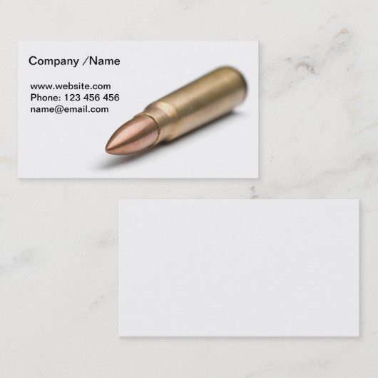 ライフルの弾丸 名刺 (正面/裏面)