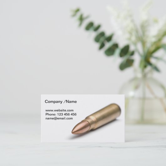 ライフルの弾丸 名刺 (スタンド正面)