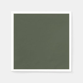 ライフルの緑無地の色 スタンダードカクテルナプキン