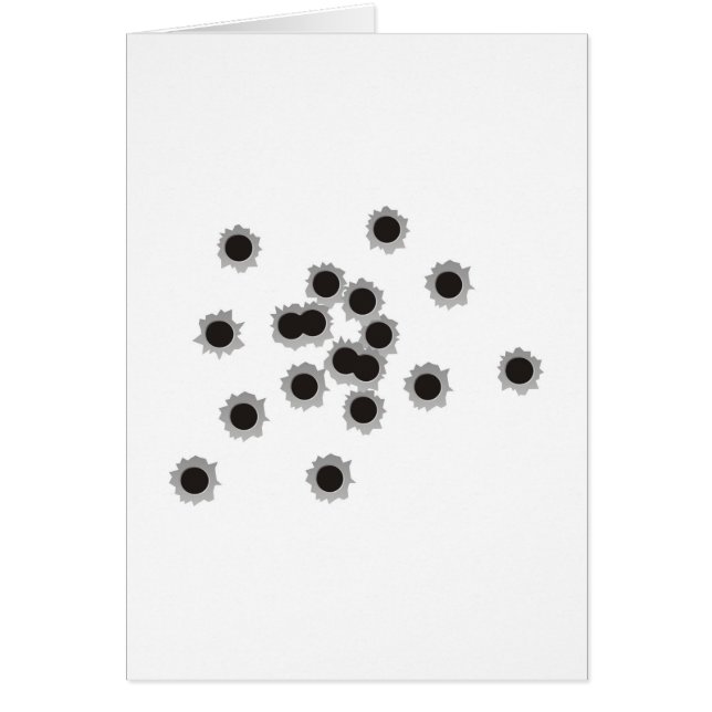 ライフルまたは銃の多分散弾銃からの弾痕 (正面)