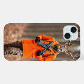 ライフルを持つシカ猟師 iPhoneケース (裏面横)