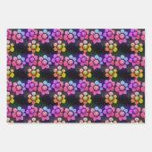 ライフルフローララッピング紙。ヴィンテージの花 ラッピングペーパーシート (正面3)