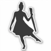 ライフル付きカラーガードダンサー シール (正面)