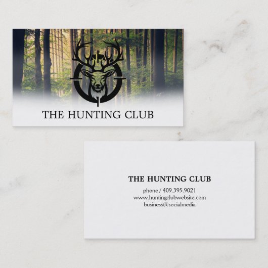 ライフル射程の鹿 | フォレスト 名刺 (正面/裏面)