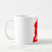 ライフル銃で標的を狙った獣医が コーヒーマグカップ (左)