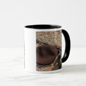 ライフル、軍隊カバー、水筒 マグカップ (正面右)