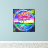 ライフレインボーの木 キャンバスプリント (インサイチュ (ウッドフロア))
