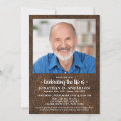 ライフレザーのフェイクお祝い写真葬儀 招待状 (正面)