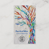 ライフロゴインストラクターカードのヨガの木 名刺 (正面)