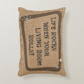 ライフロックあなたのリビングルーム転が、RVおもしろい アクセントクッション (正面(垂直))