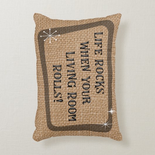 ライフロックあなたのリビングルーム転が、RVおもしろい アクセントクッション (正面(垂直))