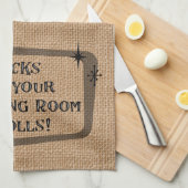 ライフロックあなたのリビングルーム転が、RVおもしろい キッチンタオル (四つ折り)