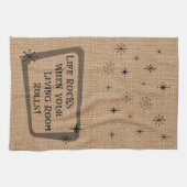 ライフロックあなたのリビングルーム転が、RVおもしろい キッチンタオル (横)