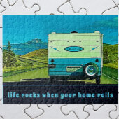 ライフロック時にあなたの家の転がヴィンテージキャンパー ジグソーパズル