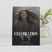 ライフワークお祝いの写真 招待状 (スタンド正面)