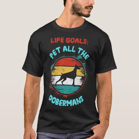 ライフワークで全てのドベルマンを魅了する Tシャツ (正面)