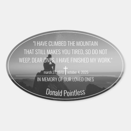 ライフワーク 楕円形シール (正面)