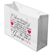 ライフワ結婚したードアート記念日 ラージペーパーバッグ (正面アングル)
