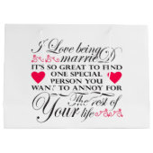 ライフワ結婚したードアート記念日 ラージペーパーバッグ (裏面)