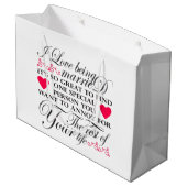 ライフワ結婚したードアート記念日 ラージペーパーバッグ (裏面アングル)