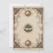 ライフヴィンテージウェディングの古代ツリー招待状 招待状 (裏面)