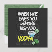 ライフ与えはVODKAを追加!おもしろい 招待状 (正面/裏面)