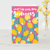 ライフ与えミーレモン友情グリーティングカード カード (黄色い花)