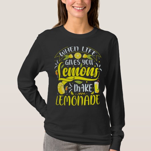 ライフ与えユーレモンがレモネードジュースを作る Tシャツ (正面)