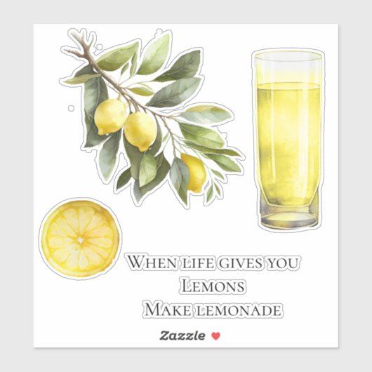 ライフ与えユーレモンズ引用文レモネード シール (シート)