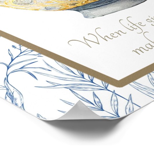 ライフ与えユーレモンズ感動的キッチンアート ポスター (角)