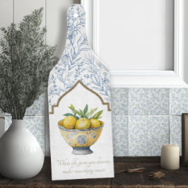 ライフ与えユーレモンネイビー感動的キッチン カッティングボード