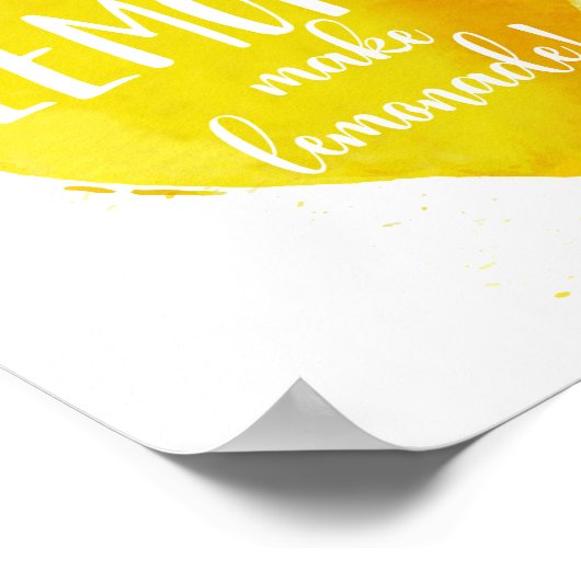 ライフ与えユーレモンメイクレモネード感動的 ポスター (角)