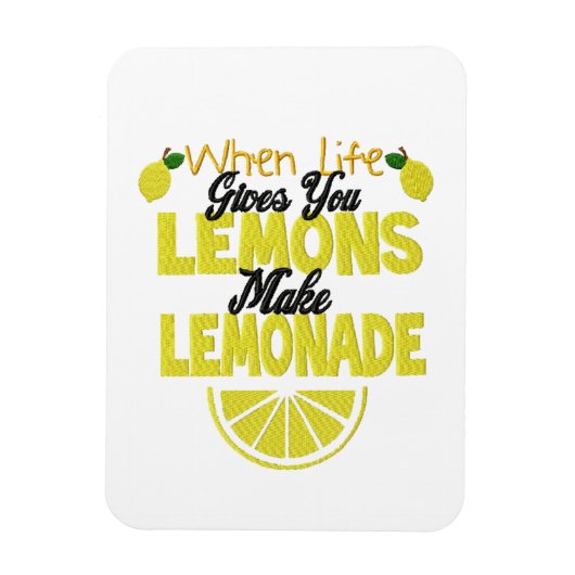 ライフ与えリモン（独自の背景色を追加） マグネット (縦)