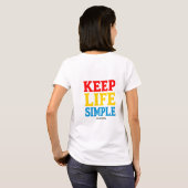 ライフ保シンプルと感謝Tシャツ Tシャツ (裏面フル)