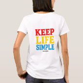 ライフ保シンプルと感謝Tシャツ Tシャツ (裏面)