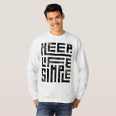 ライフ保シンプル長袖T型 Tシャツ (正面フル)