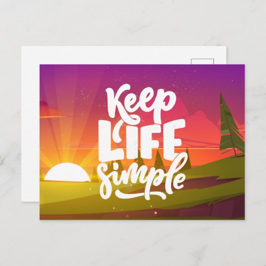 ライフ保シンプル、引用文およびことわざ ポストカード (正面/裏面)