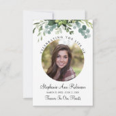 ライフ写真フローラ祈りの言葉カードのお祝い (正面)