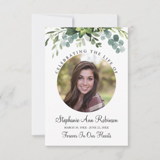 ライフ写真フローラ祈りの言葉カードのお祝い (正面)